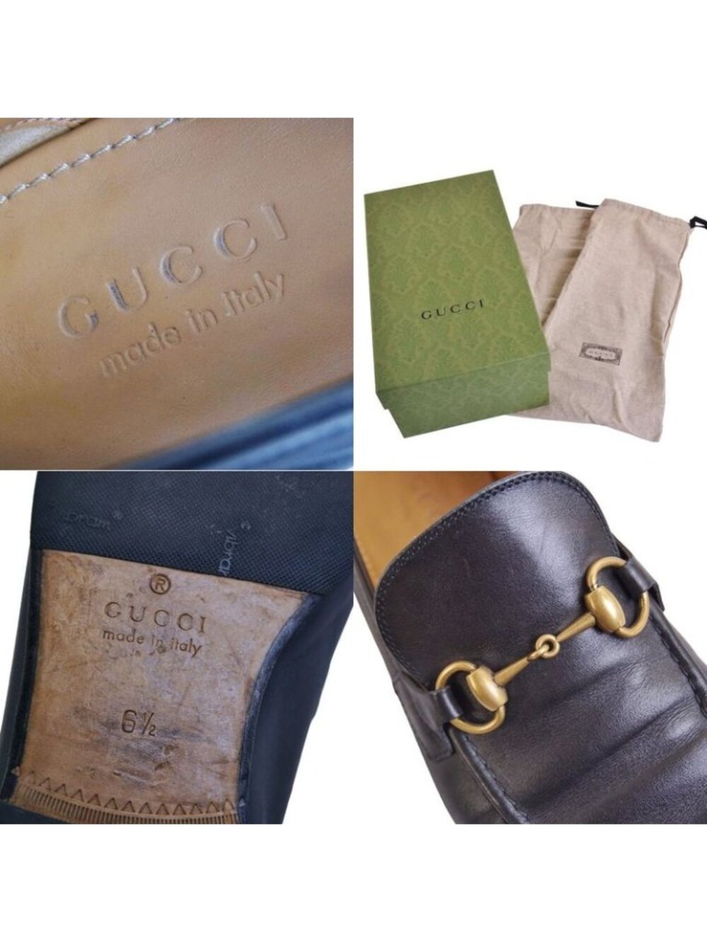 ★SOLD★ Gucci Loafers Moccasins Horsebit Leather Shoes - Picture 9 of 9